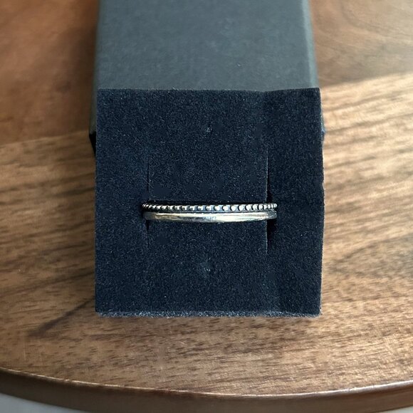 STERLING SILVER 925 Beaded Bali Ring Size 10.5 - Picture 2 of 5